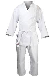Karate Gi - Standard White Lightweight Poly-Cotton 8oz